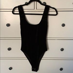 Black Velour Bodysuit